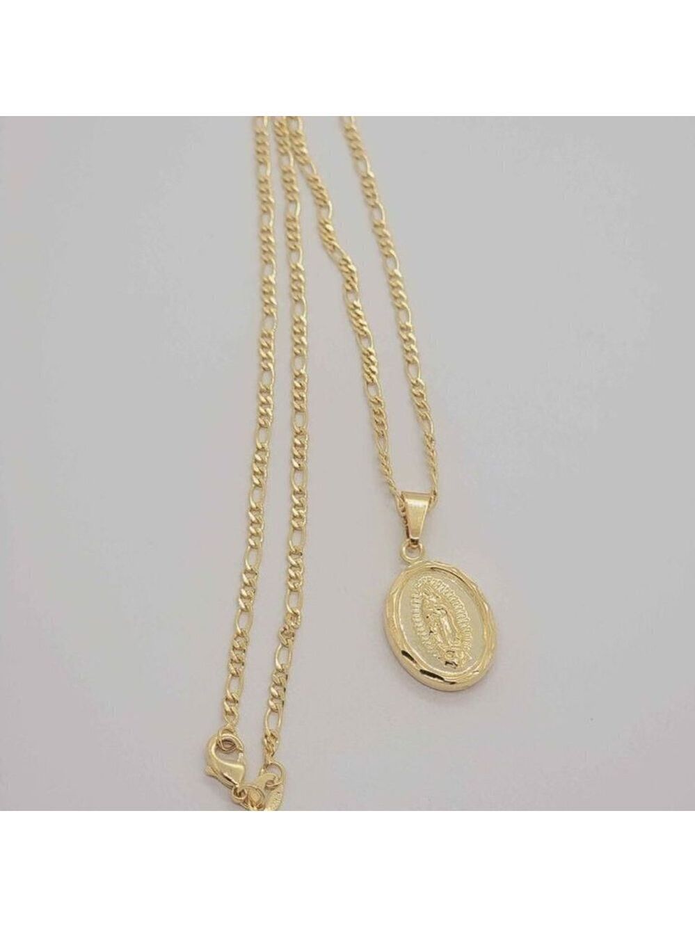 Brand New Brazilian 18k Gold Filled Virgen de Guadalupe Necklace - Picture 5 of 5